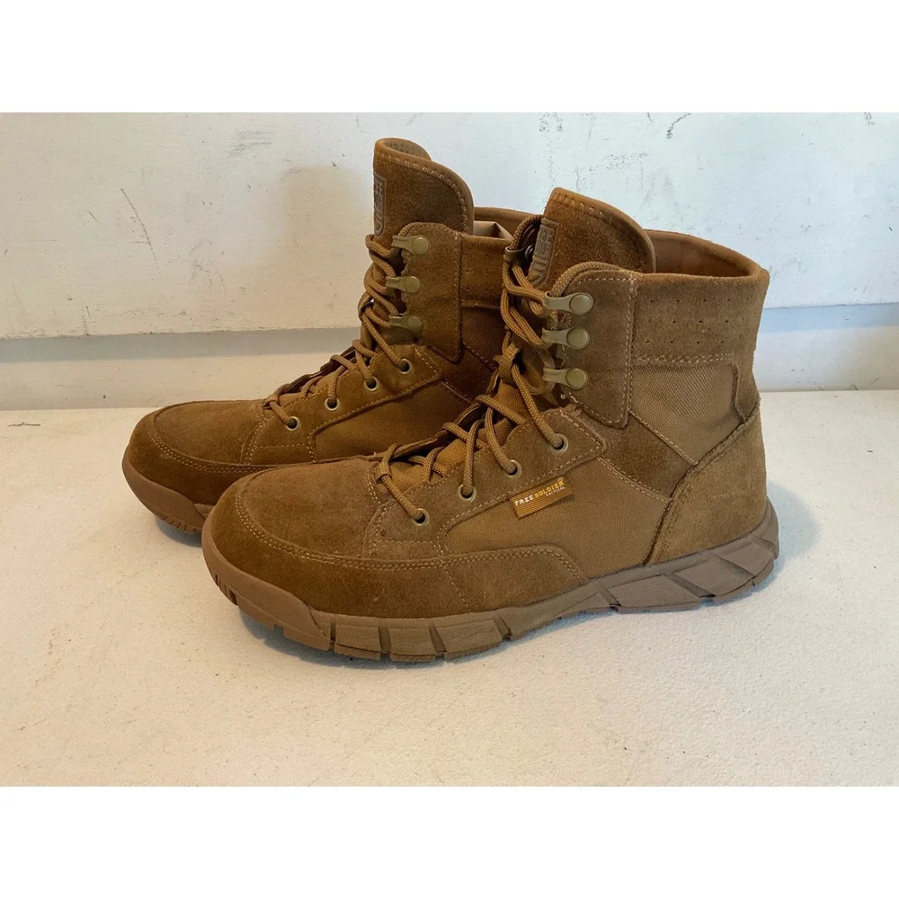 Free Soldier Tactical Boots Mens 11.5 Coyote Brown Suede Nylon Combat ACC0006